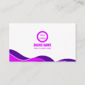 紫モダンエレガント 名刺 (正面)