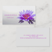 紫モダンエレガント、白蓮 名刺 (正面/裏面)