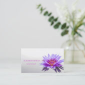 紫モダンエレガント、白蓮 名刺 (スタンド正面)