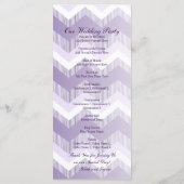 紫モダングラデーションの山羊婚礼 プログラム (裏面)