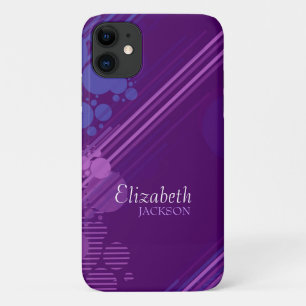 紫モダングランジ iPhone 11 ケース