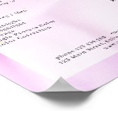 紫モダングリッターサロン価格表ポスター ポスター (角)