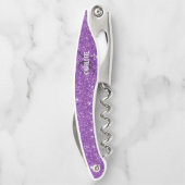 紫モダングリッターモノグラム名 ソムリエナイフ (裏面)