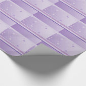 紫モダンストライプの点 ラッピングペーパー (角)