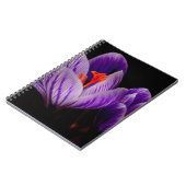 紫モダンチューリップ花 ノートブック (左側)
