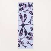 紫モダントンボパガーリーターンイラストレーション ヨガマット (正面)