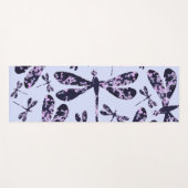 紫モダントンボパガーリーターンイラストレーション ヨガマット (正面(横))