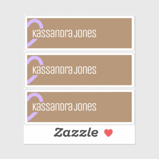 紫モダンハートシェイプヴィンテージブラウンハーフハート シール (シート)