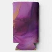 紫モダンピンクと金ゴールド- スリム缶クーラー (裏面)