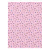 紫モダンピンクのワイルドフラワー赤ちゃんシャワーの装飾 テーブルクロス (正面)