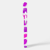 紫モダンピンクの鳩ハートバレンタイン名 Case-Mate iPhoneケース (裏面 / 左)