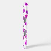 紫モダンピンクの鳩ハートバレンタイン名 Case-Mate iPhoneケース (裏面 / 右)