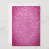 紫モダンピンクガーリートレンディーセクイン甘い16 招待状 (裏面)