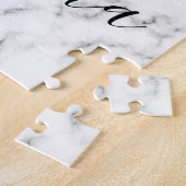 紫モダンピンクグリッター唇キス名 ジグソーパズル (側面)