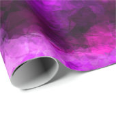 紫モダンピンク抽象芸術幾何学模様 ラッピングペーパー (ロールコーナー)