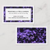 紫モダンフェイク |グリッターカスタムクリスチャン 名刺 (正面/裏面)