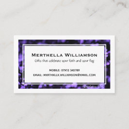 紫モダンフェイク |グリッターカスタムクリスチャン 名刺