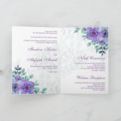 紫モダンフローライスラム結婚教徒 招待状 (内部)