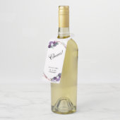 紫モダンフローラ幾何学的応援結婚ズ ボトルネックタグ (アングル)