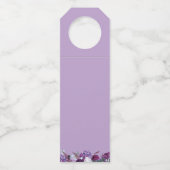 紫モダンフローラ幾何学的応援結婚ズ ボトルネックタグ (裏面)