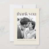 紫モダンフローラ水結婚色の写真 サンキューカード (正面)