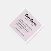 紫モダンミニマルおもしろい事実誕生日年 スタンダードカクテルナプキン (角)