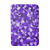 紫モダンモザイク幾何学模様 バスマット (正面縦)