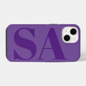 紫モダンモノグミニマルラム iPhoneケース (裏面横)