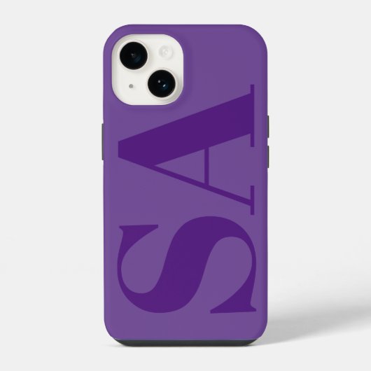 紫モダンモノグミニマルラム iPhoneケース (裏面)