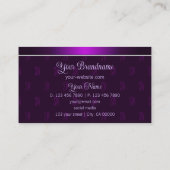 紫モダンモノグラムプロフェッショナルスタイリッシュ 名刺 (裏面)