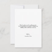 紫モダンラベンダーの写真結婚コラージュ サンキューカード (裏面)