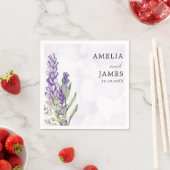 紫モダンラベンダー水結婚色 スタンダードカクテルナプキン (インサイチュ)