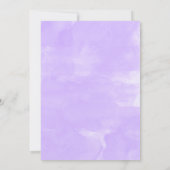 紫モダンラベンダー結婚水彩 招待状 (裏面)
