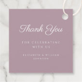 紫モダン台写真バプテスマ フェイバータグ (裏面)