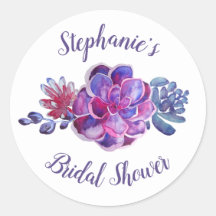 紫モダン多肉葉ブライダルシャワー