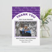 紫モダン大学院写真サンキューカード サンキューカード (スタンド正面)