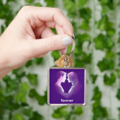 紫モダン夫婦 キーホルダー (手)