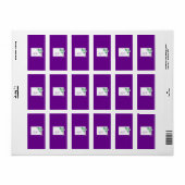 紫モダン孔雀の結婚ハーシーのミニチュア ラベル (フルシート)