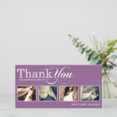 紫モダン感謝してい | 結婚サンキューカード サンキューカード (スタンド正面)