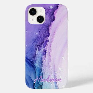 紫モダン抽象芸術パーソナライズされた Case-Mate iPhone 14ケース