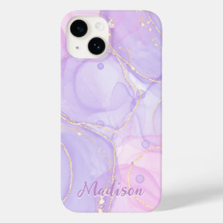 紫モダン抽象芸術パーソナライズされた Case-Mate iPhone 14ケース