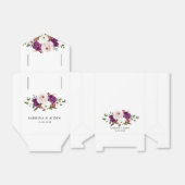 紫モダン梅赤面ピンクフローラ結婚ズ フェイバーボックス (折り畳みなし)