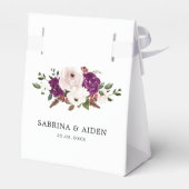 紫モダン梅赤面ピンクフローラ結婚ズ フェイバーボックス (裏面サイド)