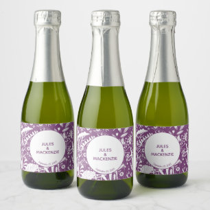 紫モダン植物学結婚院 スパークリングワインラベル