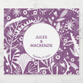 紫モダン植物学結婚院 ビールラベル (シングルラベル)