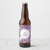 紫モダン植物学結婚院 ビールラベル (正面)