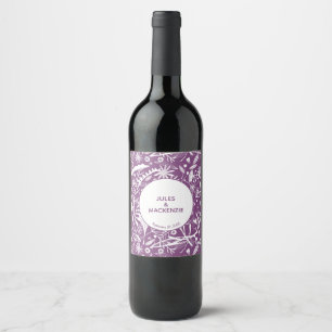 紫モダン植物学結婚院 ワインラベル