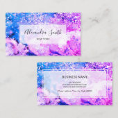 紫モダン水彩化粧アーティスト抽象芸術 名刺 (正面/裏面)