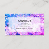 紫モダン水彩化粧アーティスト抽象芸術 名刺 (裏面)