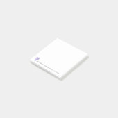 紫モダン水色ハートパーソナライズされた、 ポストイット (アングル)